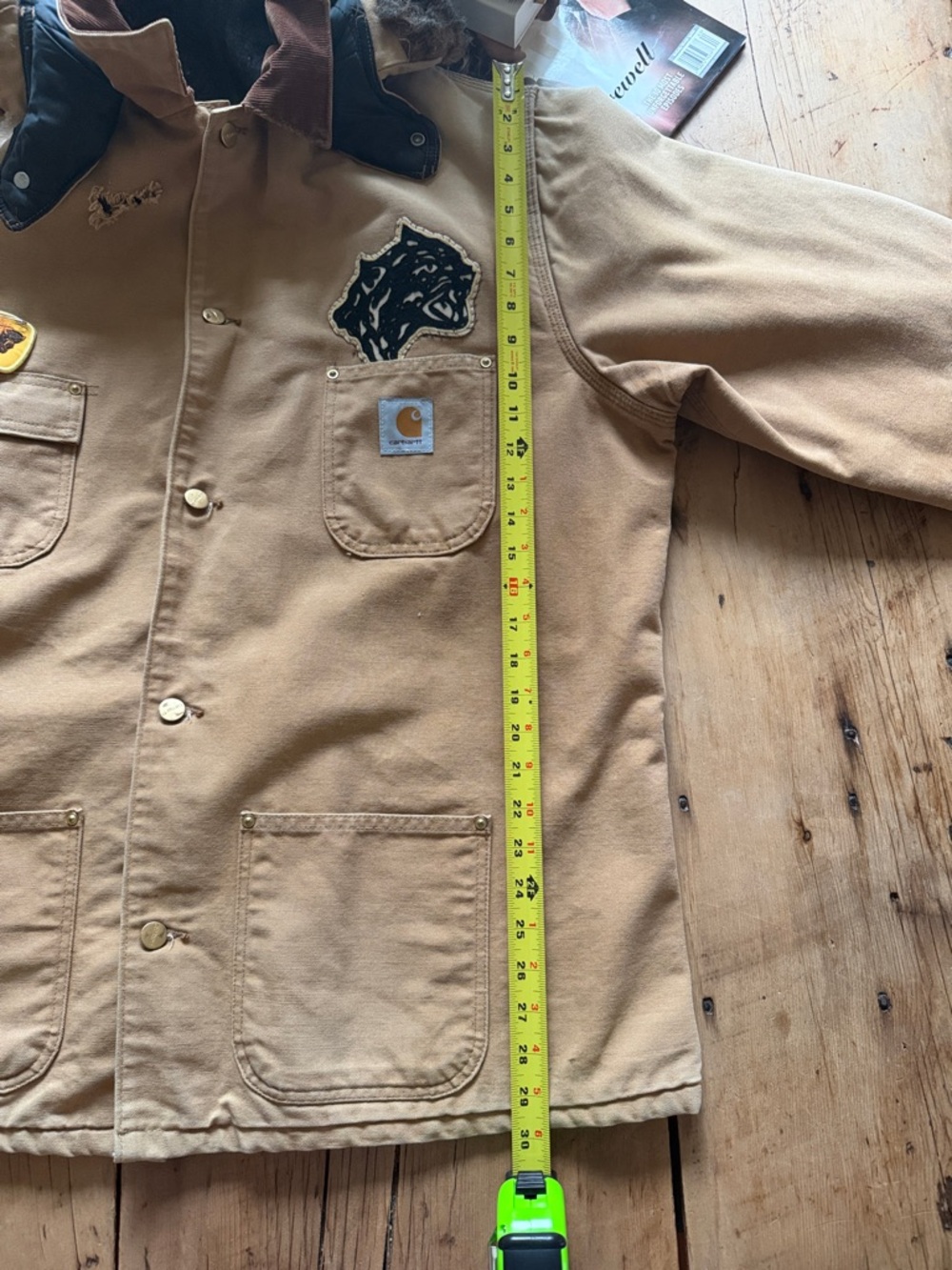 Carhartt Tan Blanket Lined Canvas Jacket with Hood - Picture 13 of 14